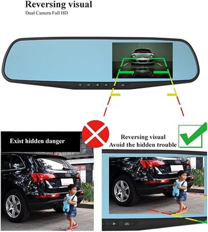 Vehicle Blackbox DVR with Full 1080 HD Touch Screen Rear View Camera