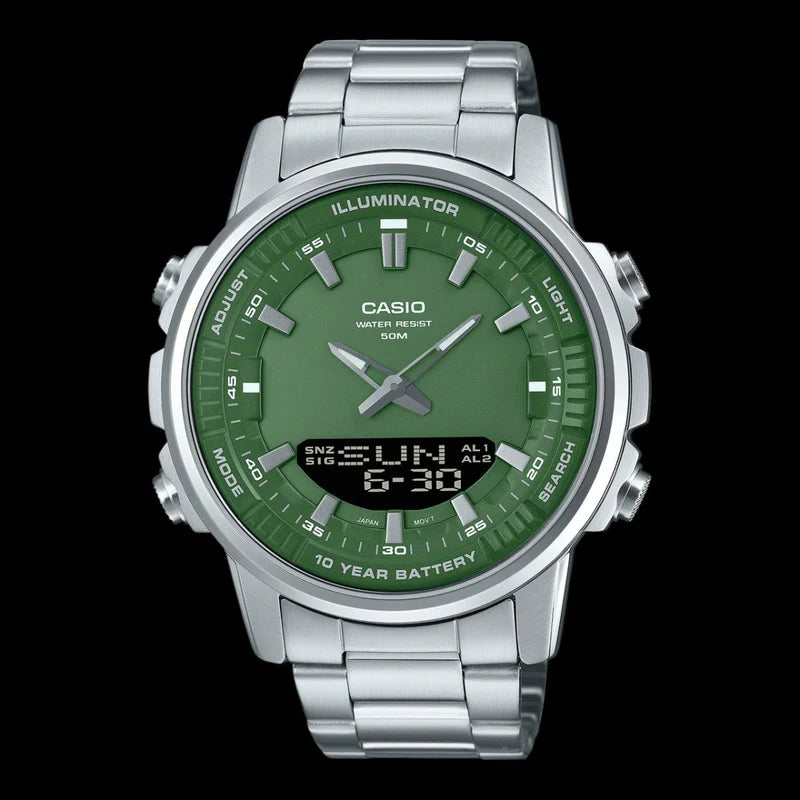 CASIO Stainless Steel Band Analog Digital Watch (Premium Quality)